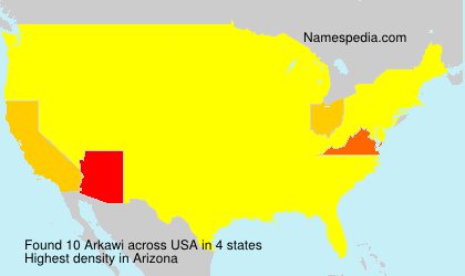 Surname Arkawi in USA