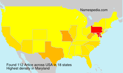 Surname Artice in USA