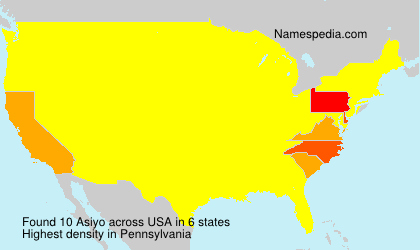 Surname Asiyo in USA