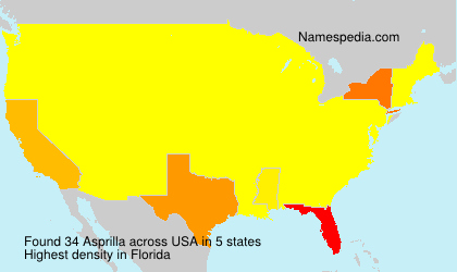 Surname Asprilla in USA