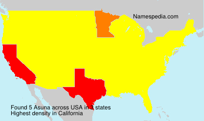 Surname Asuna in USA