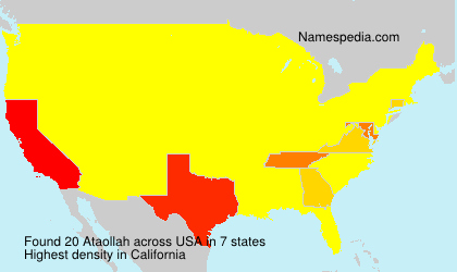 Surname Ataollah in USA