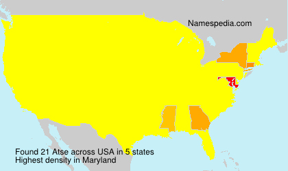 Surname Atse in USA