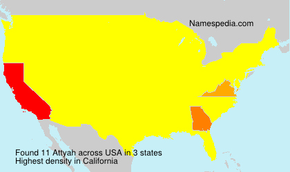 Surname Attyah in USA