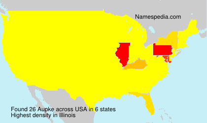 Surname Aupke in USA