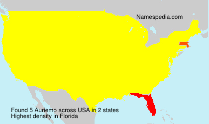 Surname Auriemo in USA