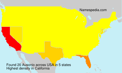 Surname Ausonio in USA