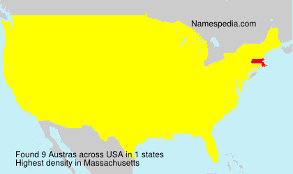 Surname Austras in USA