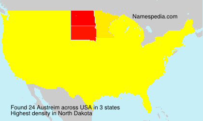 Surname Austreim in USA