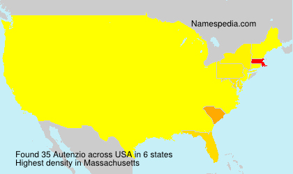 Surname Autenzio in USA
