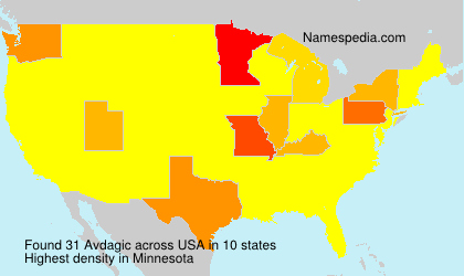 Surname Avdagic in USA