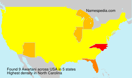 Surname Awartani in USA