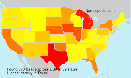 Surname Baade in USA