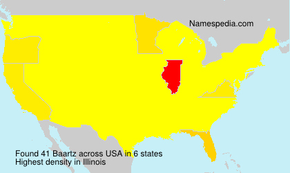 Surname Baartz in USA