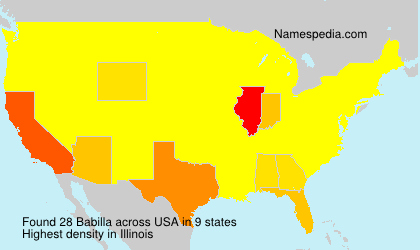 Surname Babilla in USA