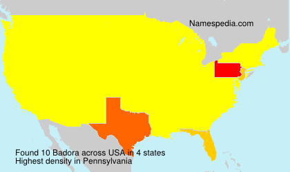 Surname Badora in USA