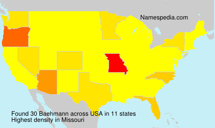 Surname Baehmann in USA