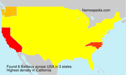 Surname Baillieux in USA