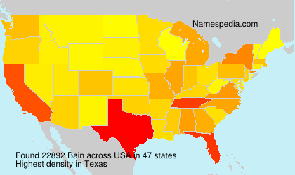 Surname Bain in USA