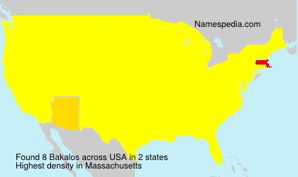 Surname Bakalos in USA