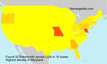 Surname Bakersmith in USA