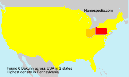 Surname Bakuhn in USA