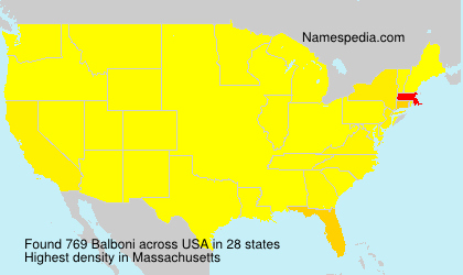 Surname Balboni in USA
