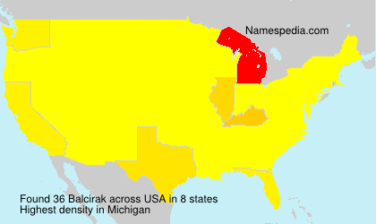 Surname Balcirak in USA