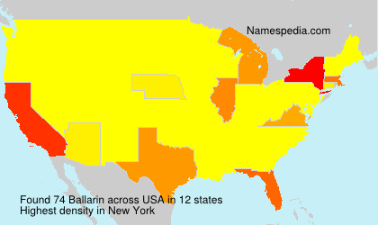 Surname Ballarin in USA