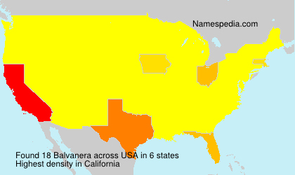 Surname Balvanera in USA