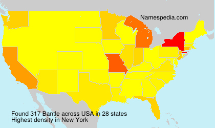 Surname Bantle in USA