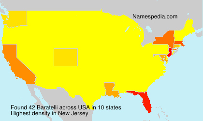 Surname Baratelli in USA
