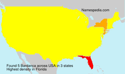 Surname Bardanca in USA
