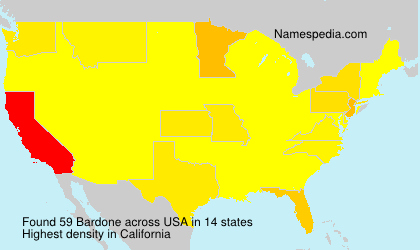 Surname Bardone in USA