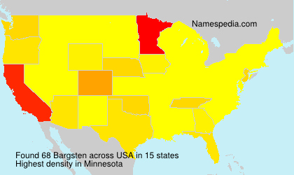 Surname Bargsten in USA