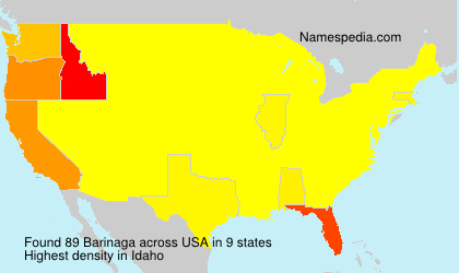 Surname Barinaga in USA
