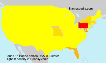 Surname Barlee in USA