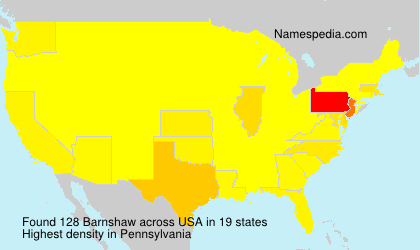 Surname Barnshaw in USA