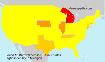 Surname Barnwal in USA