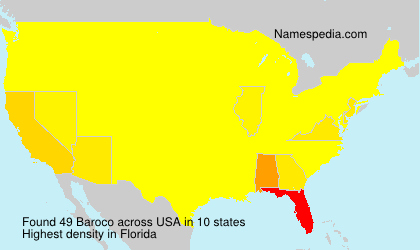 Surname Baroco in USA