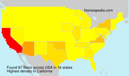 Surname Baroi in USA