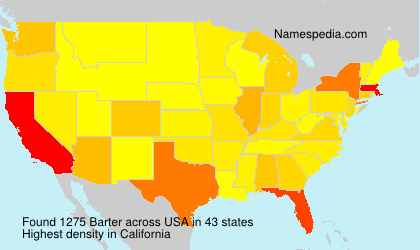 Surname Barter in USA