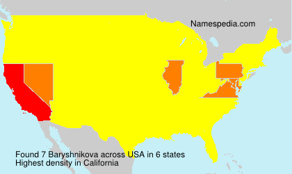 Surname Baryshnikova in USA