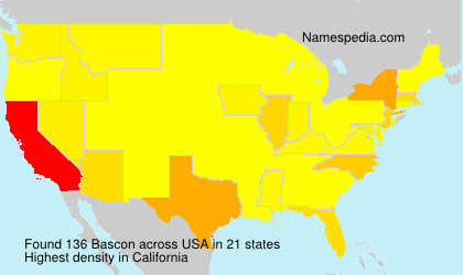 Surname Bascon in USA
