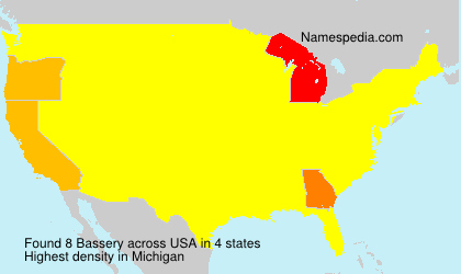 Surname Bassery in USA