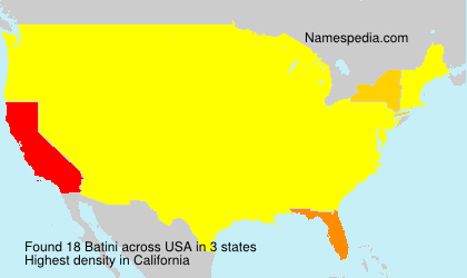 Surname Batini in USA
