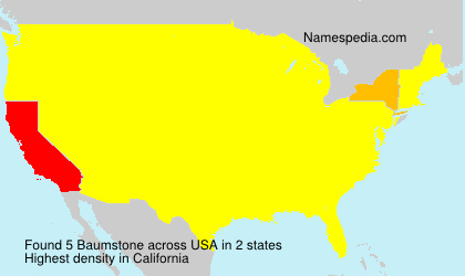Surname Baumstone in USA