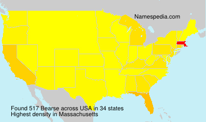 Surname Bearse in USA