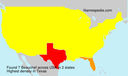 Surname Beauchef in USA