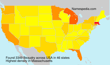 Surname Beaudry in USA